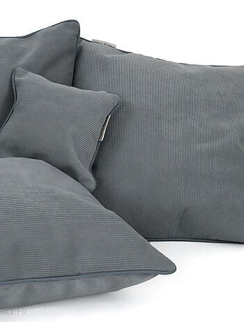 Housse de coussin STARSKY velours côtelé Carré