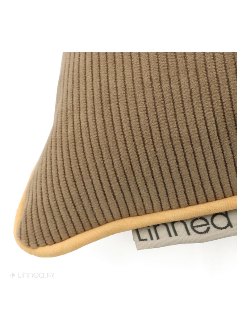 Housse de coussin STARSKY velours côtelé Rectangulaire Beige grès - Kiabi