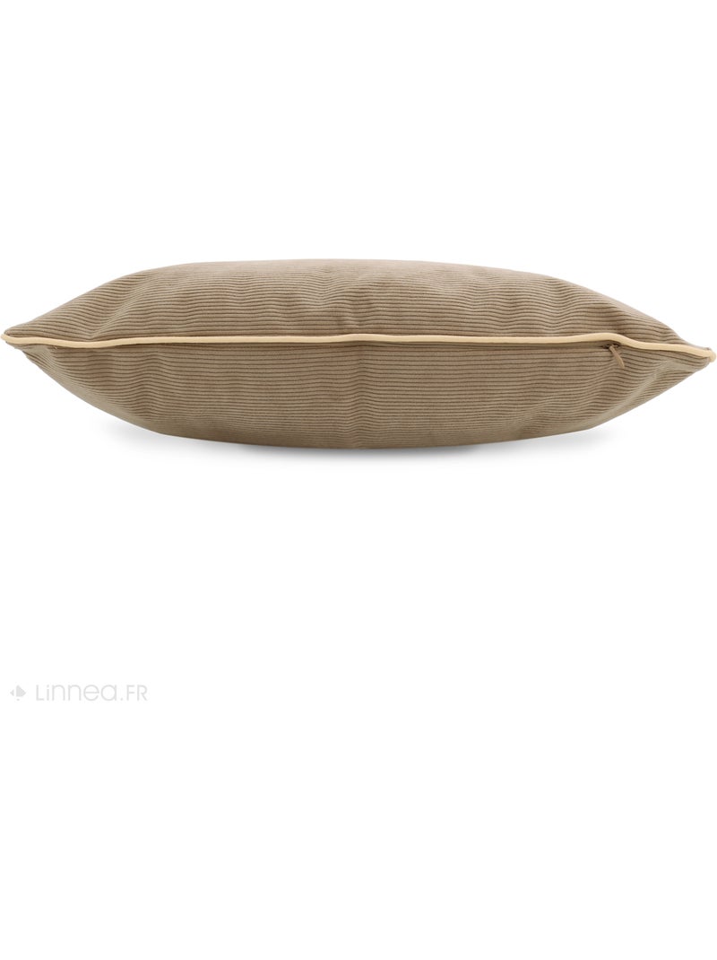 Housse de coussin STARSKY velours côtelé Rectangulaire Beige grès - Kiabi