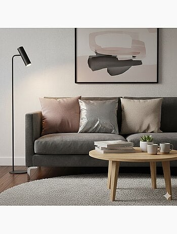 Housse de Coussin Suede Argent C1060 Gris 40 x 40 cm