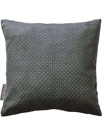 Housse de coussin suede c1060 anthracite 40 x 40 cm