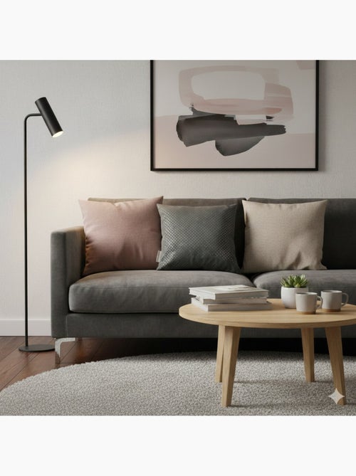 Housse de coussin suede c1060 anthracite 40 x 40 cm - Kiabi