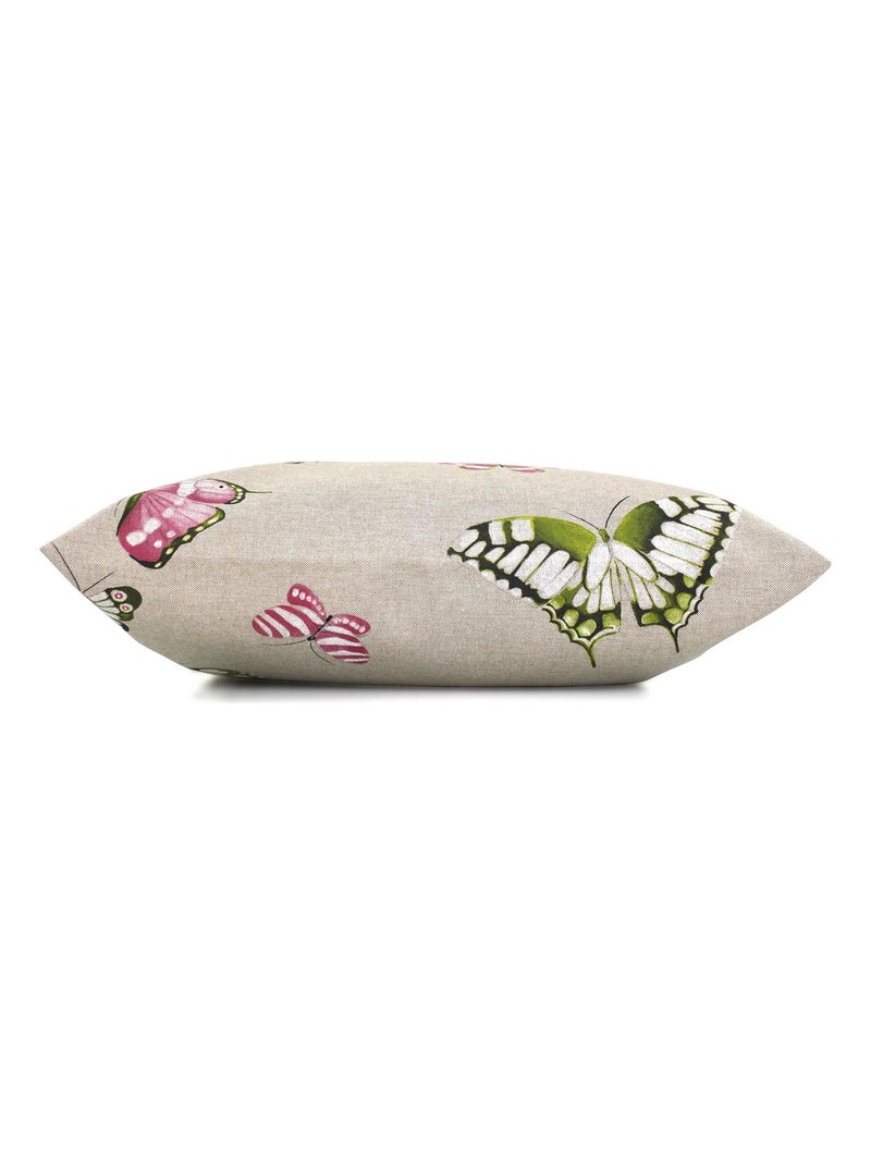 Housse de coussin TERROSSA Papillons roses Polycoton Multicolore - Kiabi