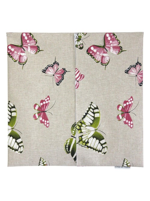 Housse de coussin TERROSSA Papillons roses Polycoton - Kiabi