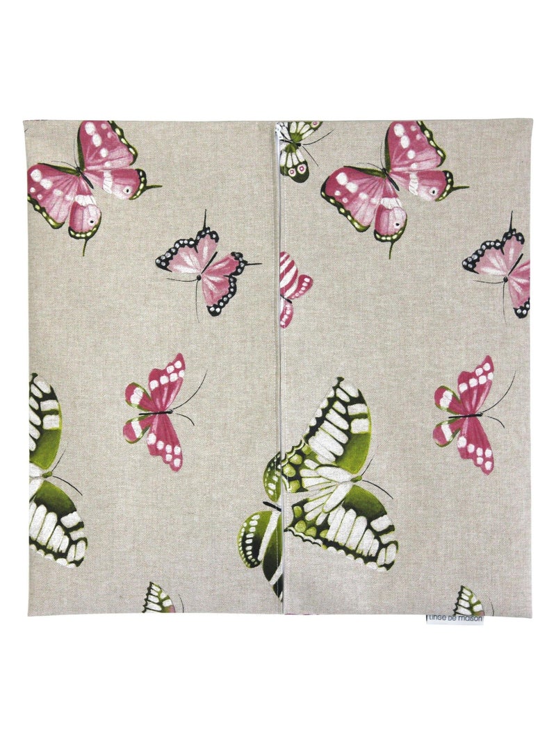 Housse de coussin TERROSSA Papillons roses Polycoton Multicolore - Kiabi