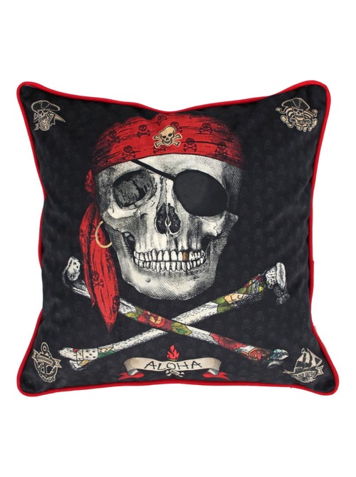 Housse de coussin TÊTE DE MORT Pirate corsair - Kiabi