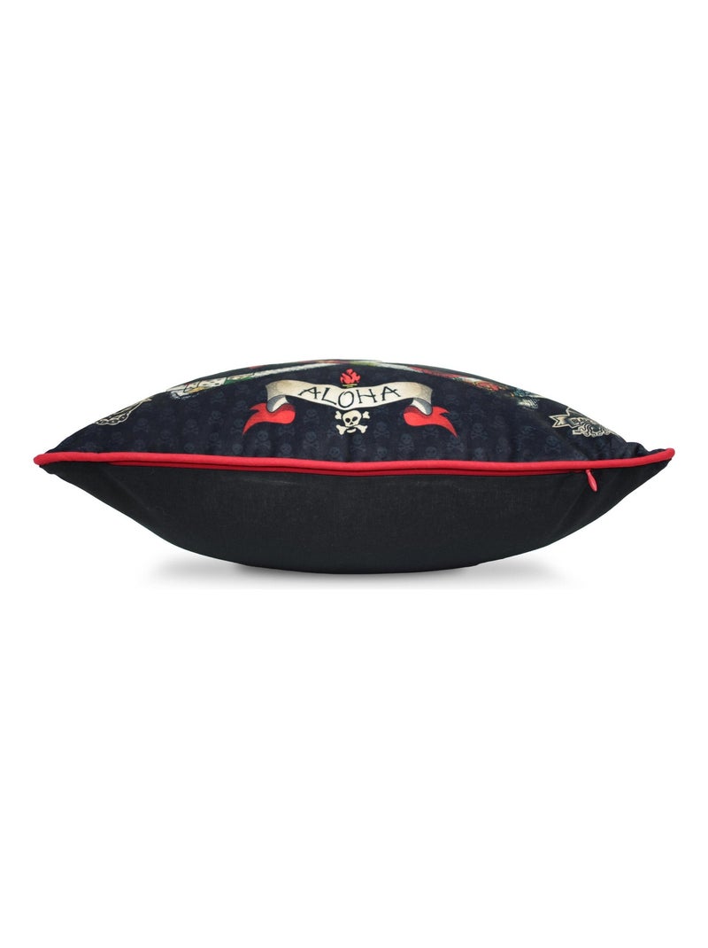 Housse de coussin TÊTE DE MORT Pirate corsair Multicolore - Kiabi