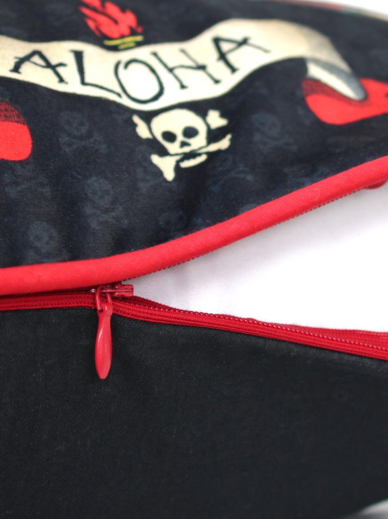 Housse de coussin TÊTE DE MORT Pirate corsair Multicolore - Kiabi