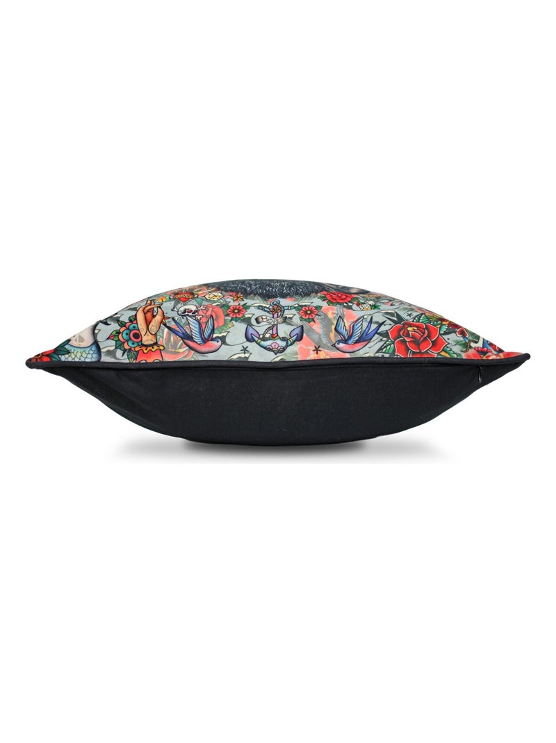 Housse de coussin TÊTE DE MORT Pirate Hipster Multicolore - Kiabi