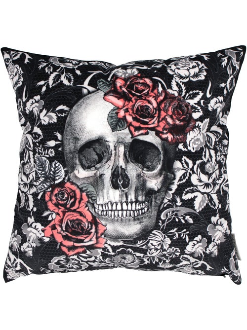 Housse de coussin TÊTE DE MORT Rose qui pique - Kiabi Housse de coussin TÊTE DE MORT Rose qui pique - Kiabi