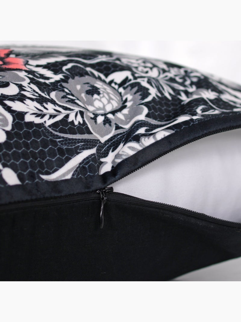 Housse de coussin TÊTE DE MORT Rose qui pique Multicolore - Kiabi