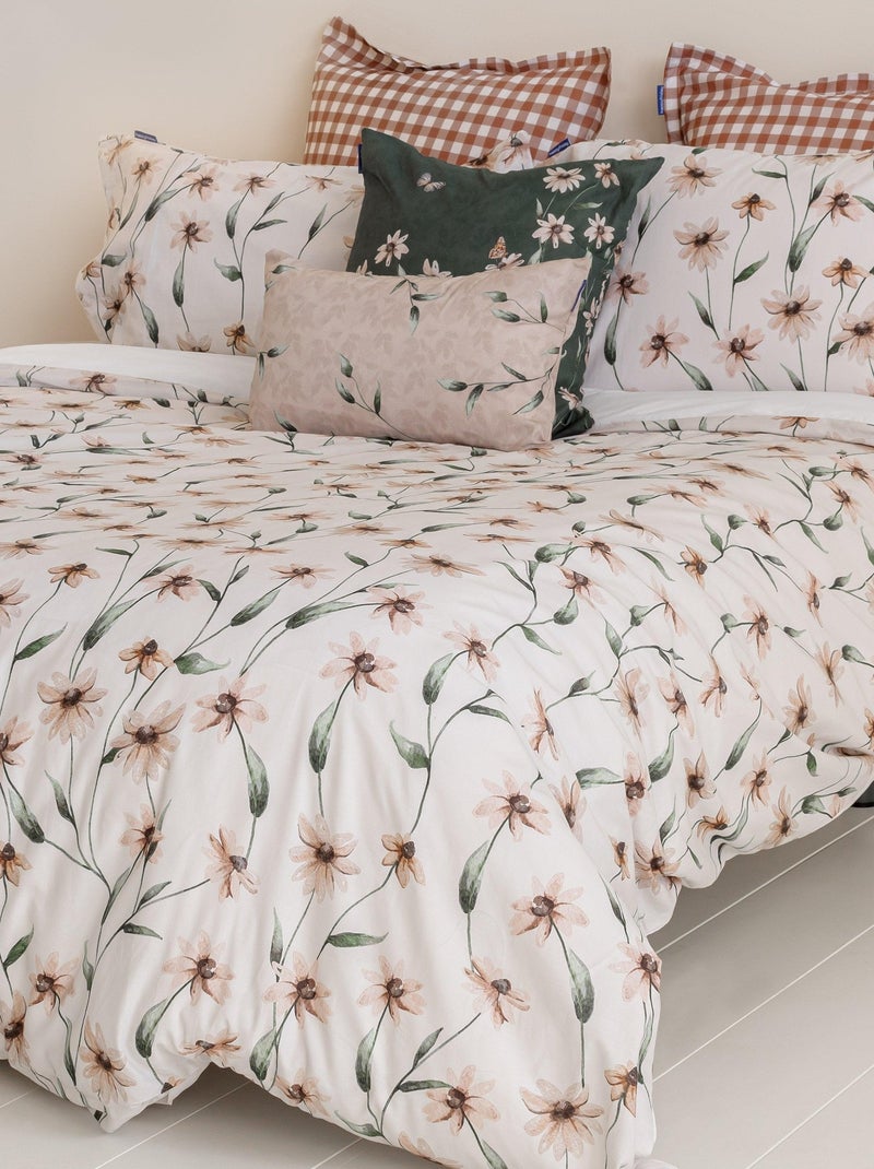 Housse de coussin Tinny bloom "Happyfriday" Blanc - Kiabi