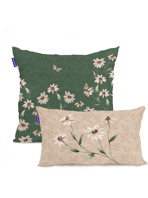 Housse de coussin Tinny bloom "Happyfriday" - Kiabi