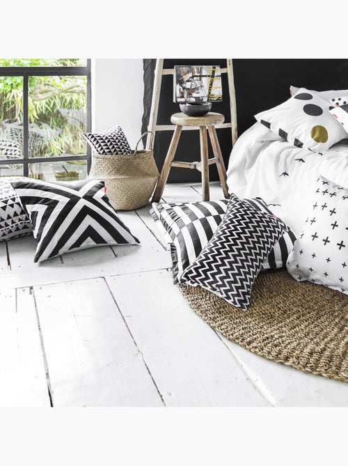 Housse de coussin Trip "Happyfriday" - Kiabi