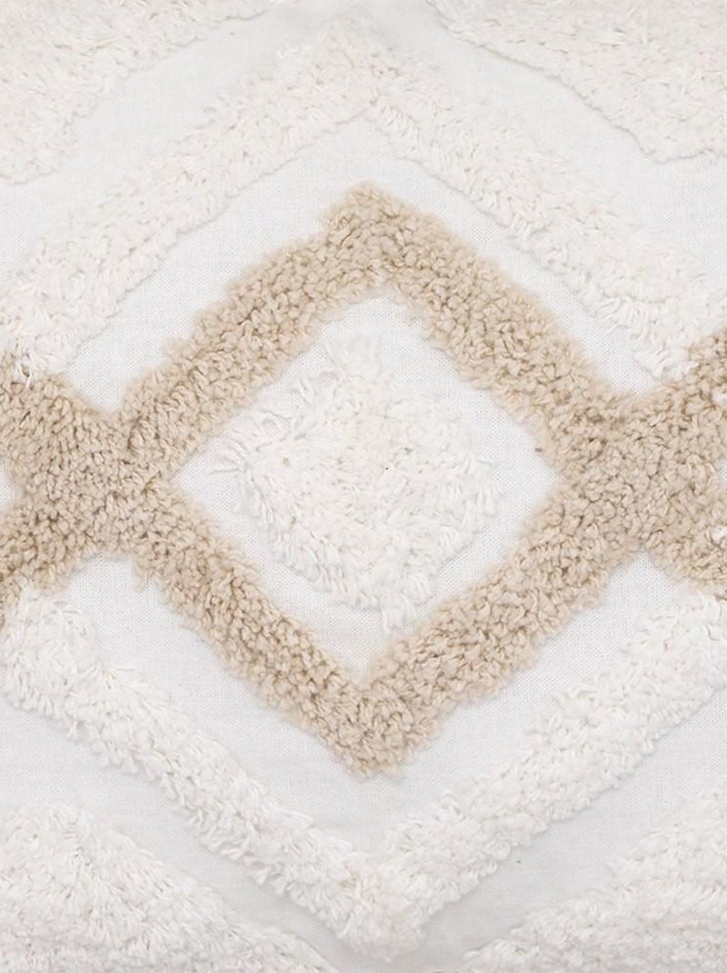 Housse de coussin tufté 30x50 cm Blanc - Kiabi