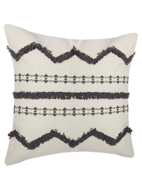 Housse de Coussin Tufte 40 x 40 cm gris - Kiabi