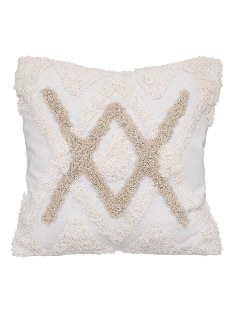 Housse de coussin tufté 40x40 cm Blanc - Kiabi