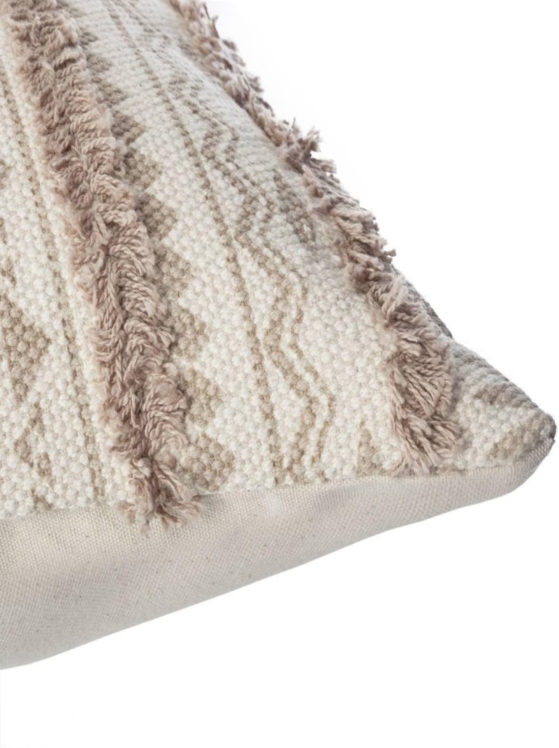 Housse de Coussin Tufte Etnik Beige - Kiabi