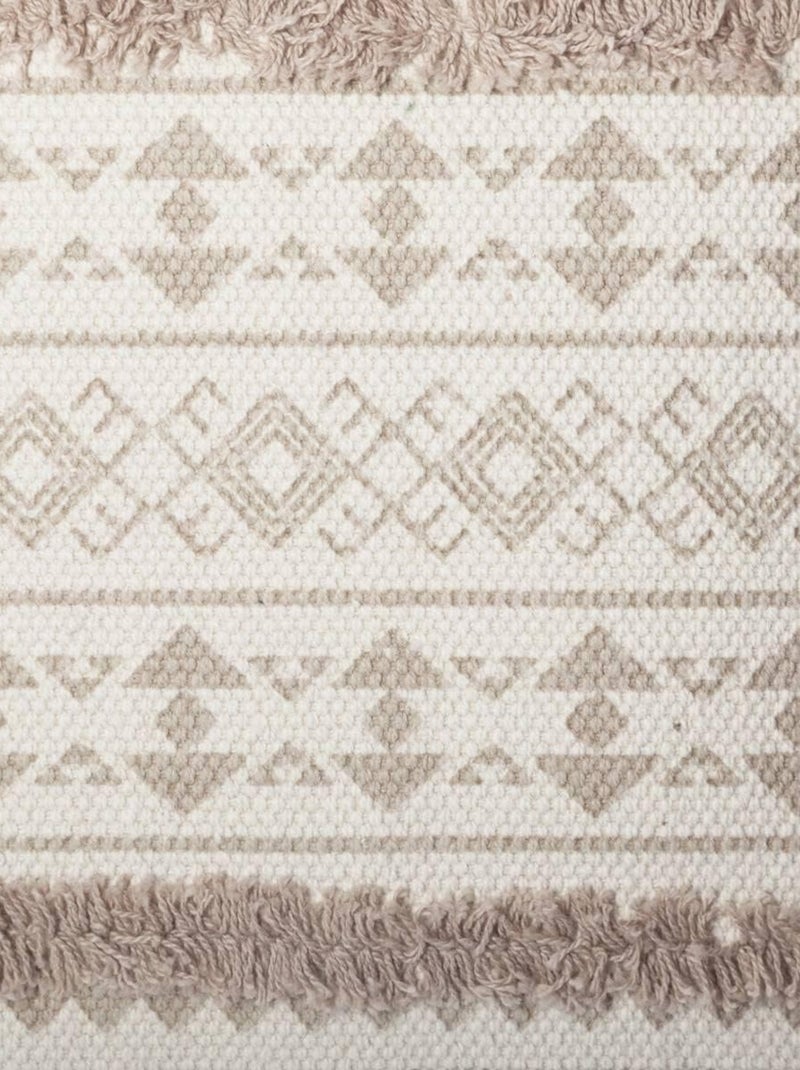Housse de Coussin Tufte Etnik Beige - Kiabi