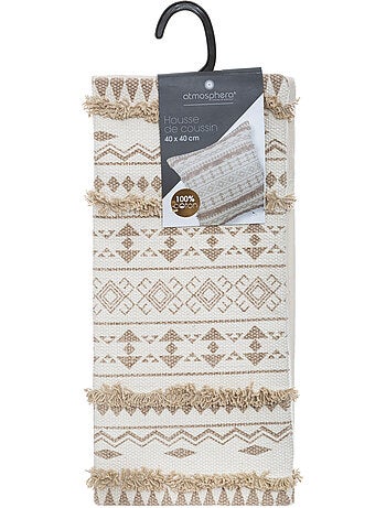 Housse de coussin tuftée etnik