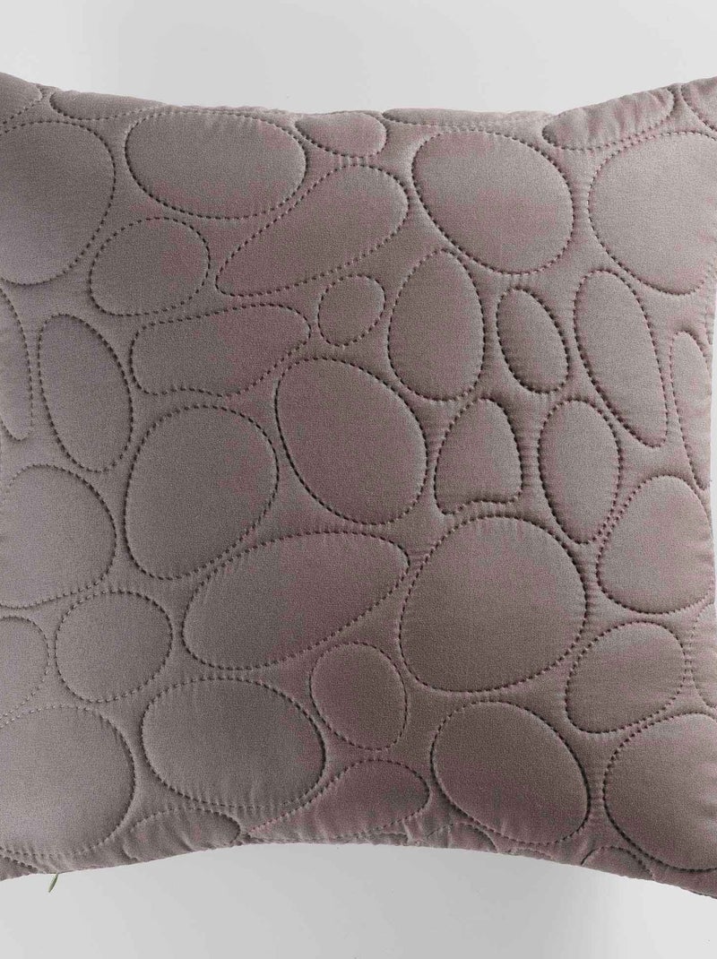 Housse de coussin uni Collection Dolina Taupe - Kiabi