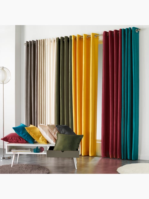 Housse de coussin Uni Shana Kaki 40 x 40 cm - Kiabi