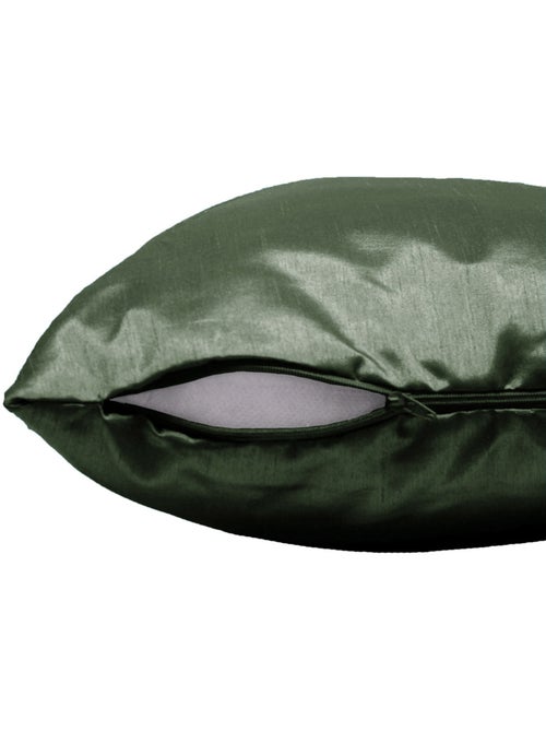 Housse de coussin Uni Shana Kaki 40 x 40 cm - Kiabi
