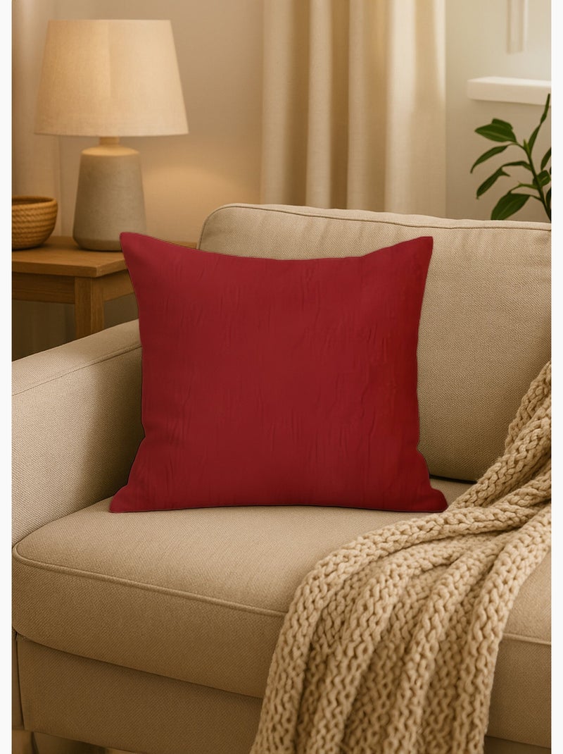 Housse de coussin unie entretien facile - AFIBEL Rouge - Kiabi
