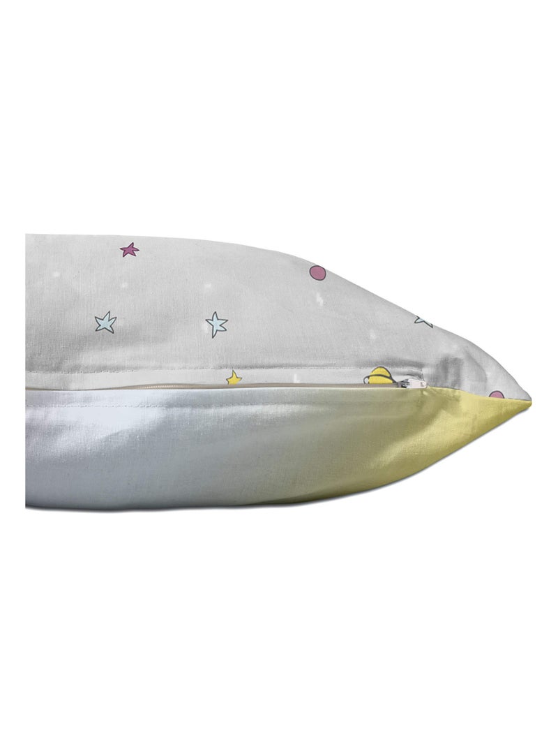 Housse de coussin Univers "Happyfriday" Blanc - Kiabi