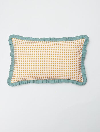 Housse de coussin vichy (50x30 cm) - Kiabi Home