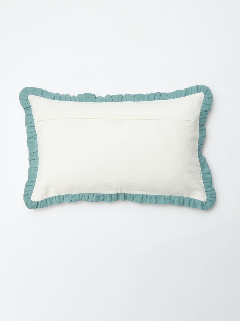 Housse de coussin vichy (50x30 cm) - Kiabi Home ORANGE - Kiabi