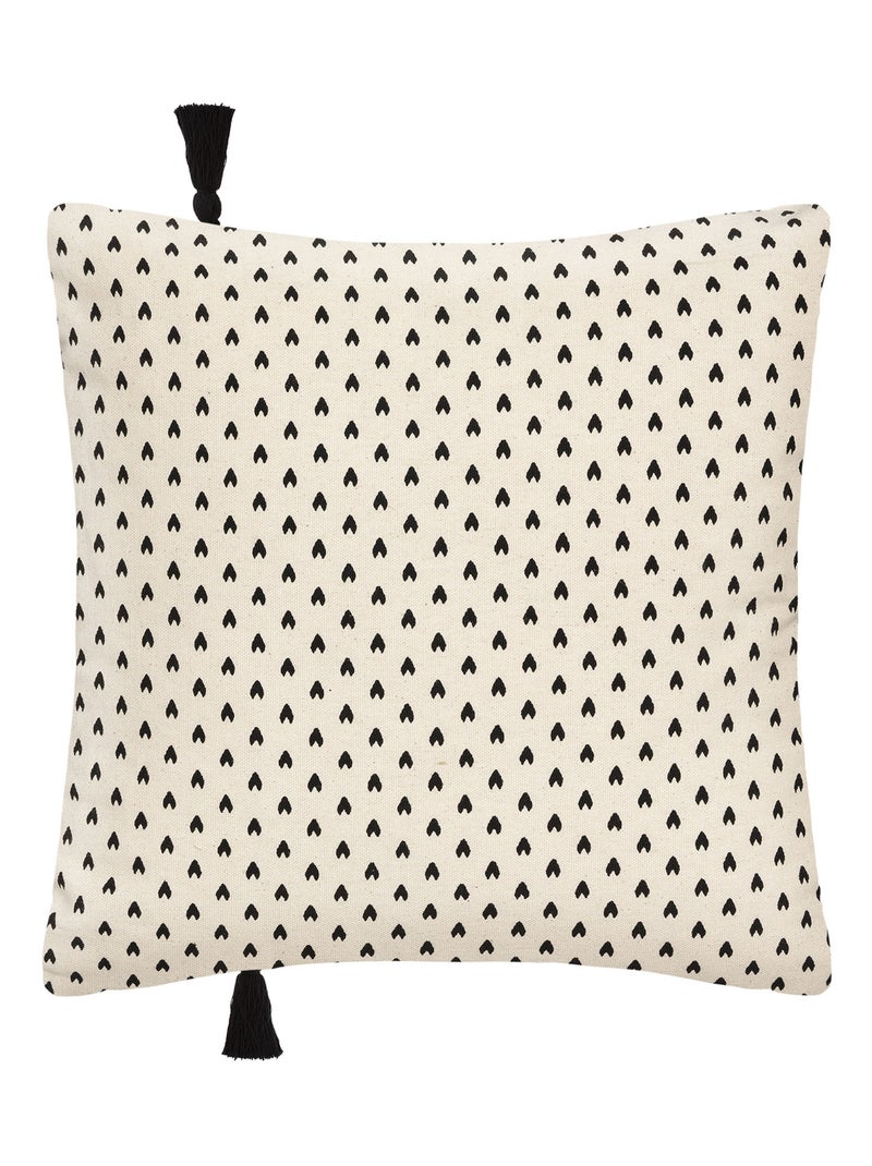 Housse de coussin visage en corde Beige chiné - Kiabi