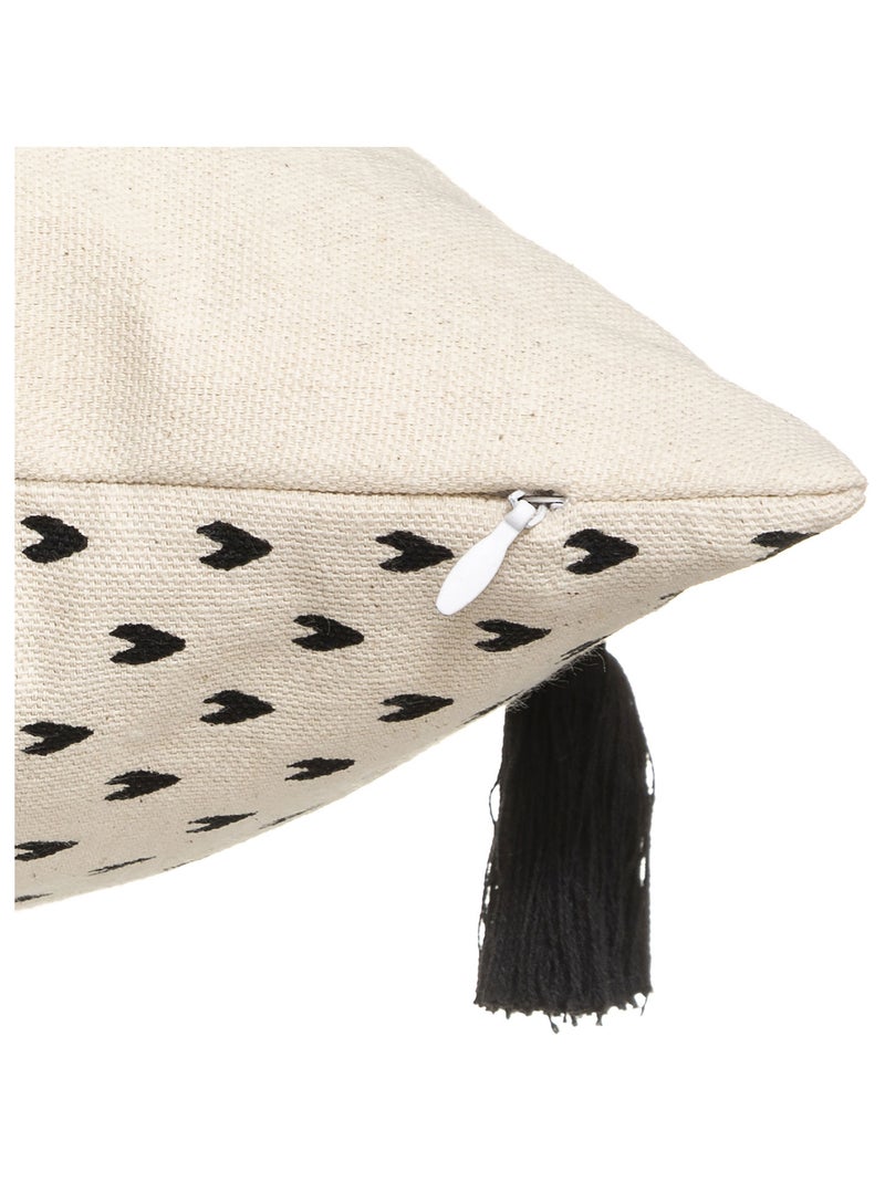 Housse de coussin visage en corde Beige chiné - Kiabi