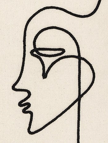 Housse de coussin visage en corde