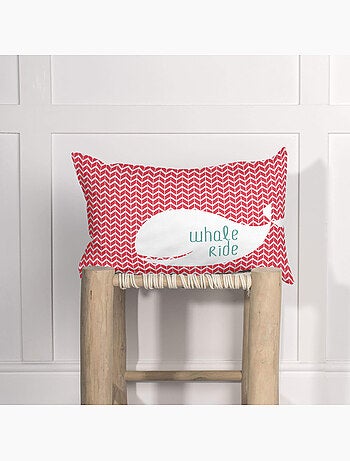 Housse de coussin whale "happyfriday