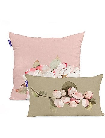 Housse de coussin white peonies "happyfriday