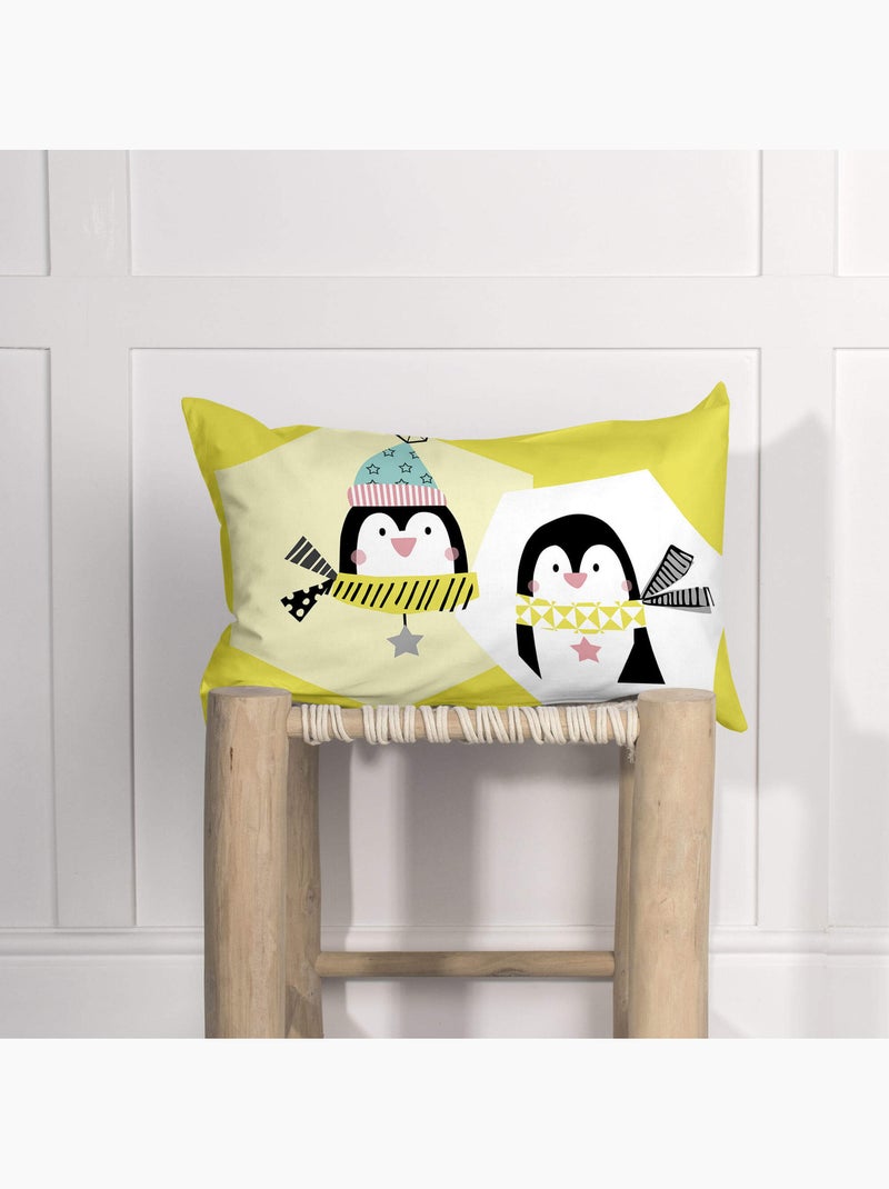 Housse de coussin Winter "Happyfriday" Multicolore - Kiabi