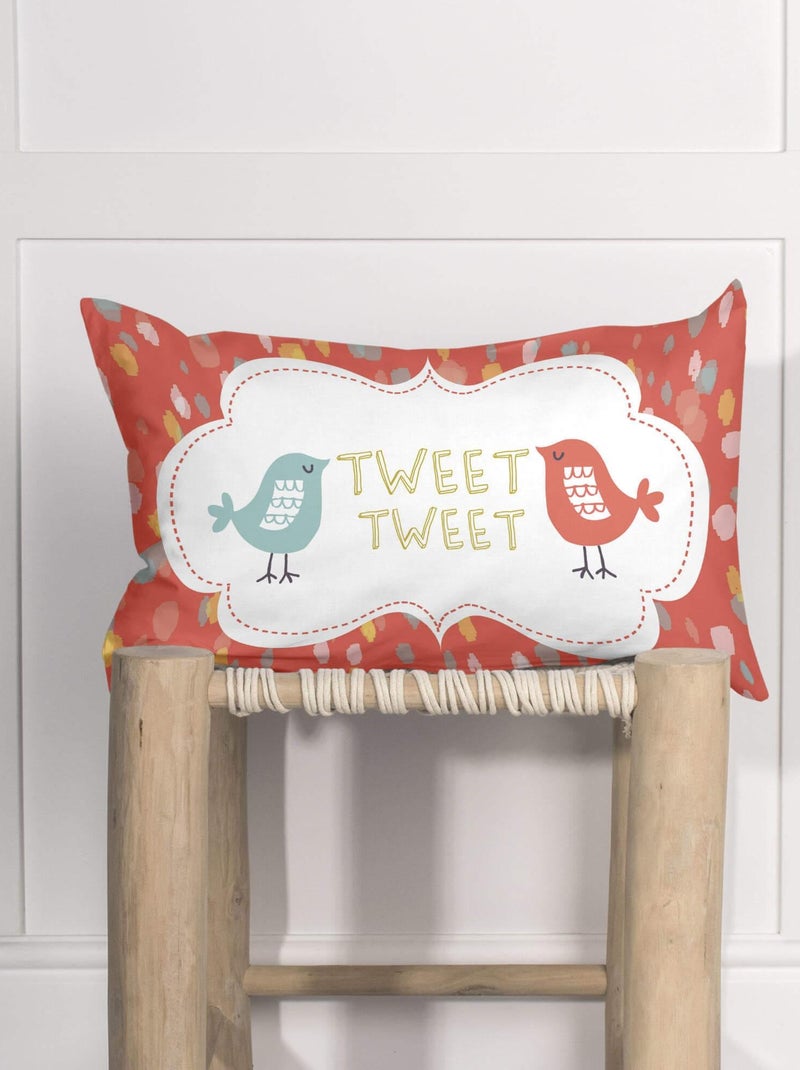 Housse de coussin Woodland "Happyfriday" Blanc - Kiabi