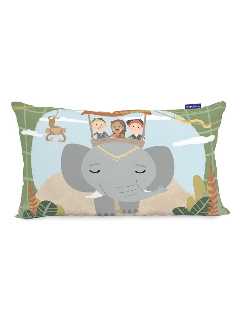 Housse de coussin World trip "Happyfriday" Blanc - Kiabi