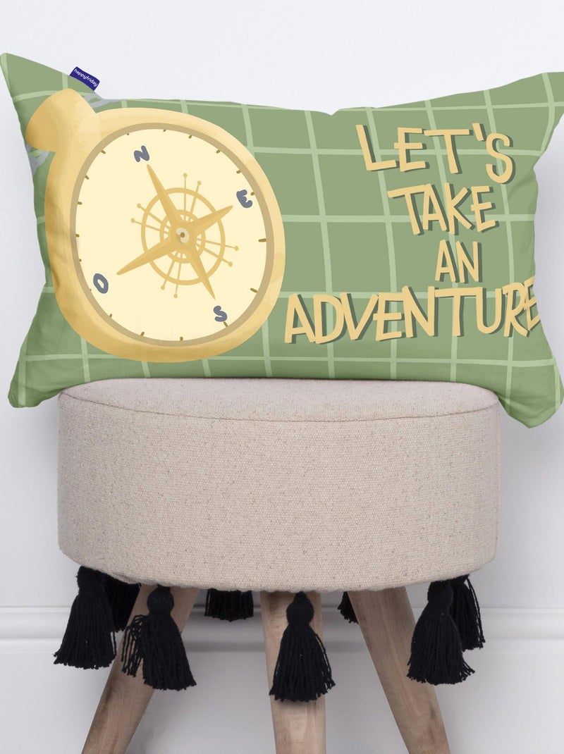 Housse de coussin World trip "Happyfriday" Blanc - Kiabi