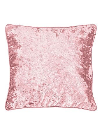 Housse de Coussin + Zippé avec encart Collection Velours Uni