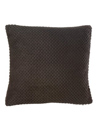 Housse de Coussin + Zippé avec encart Coral Jacquard Didou Noir 40 x 40 cm