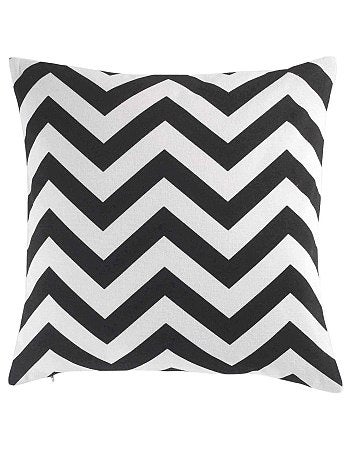 Housse de coussins chevrons bicolores