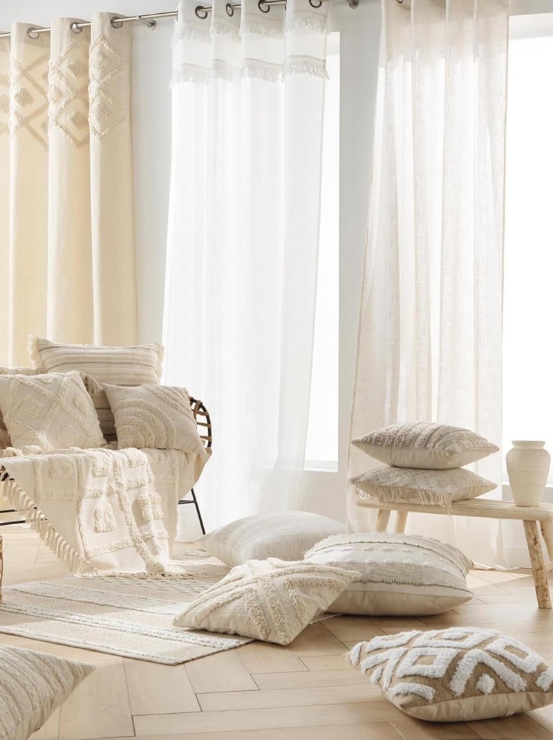 Housse de coussins décoratifs Coton/Polyester KIYO PROMO LINGE Beige - Kiabi