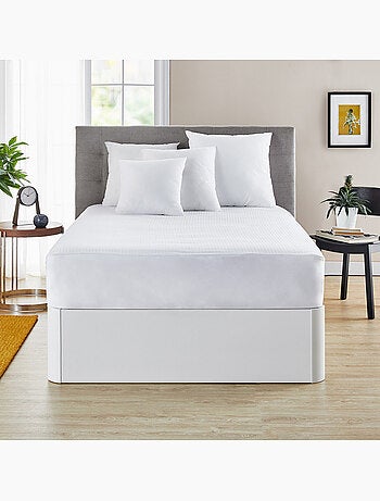 Housse de Matelas 100% Coton Naturel avec Fermeture Éclair en L