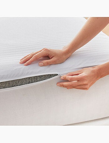Housse de Matelas 100% Coton Naturel avec Fermeture Éclair en L