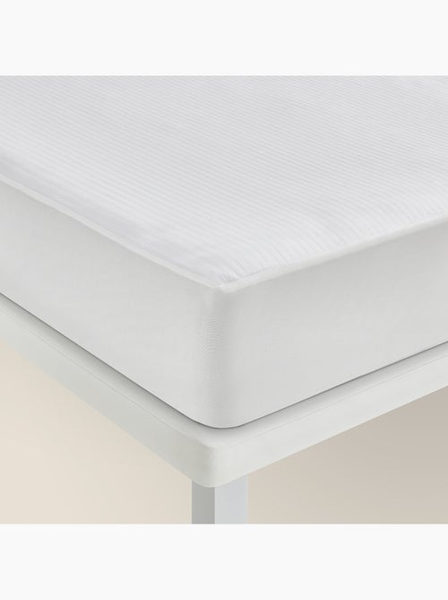 Housse de Matelas 100% Coton Naturel avec Fermeture Éclair en L - Kiabi