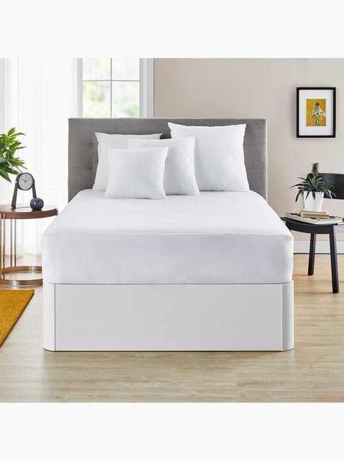 Housse de Matelas 100% Coton Naturel avec Fermeture Éclair en L - Kiabi