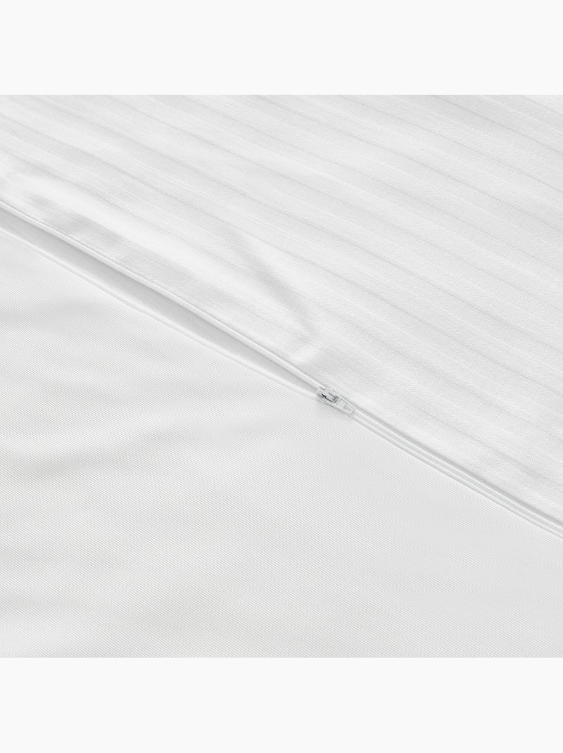 Housse de Matelas 100% Coton Naturel avec Fermeture Éclair en L Blanc - Kiabi