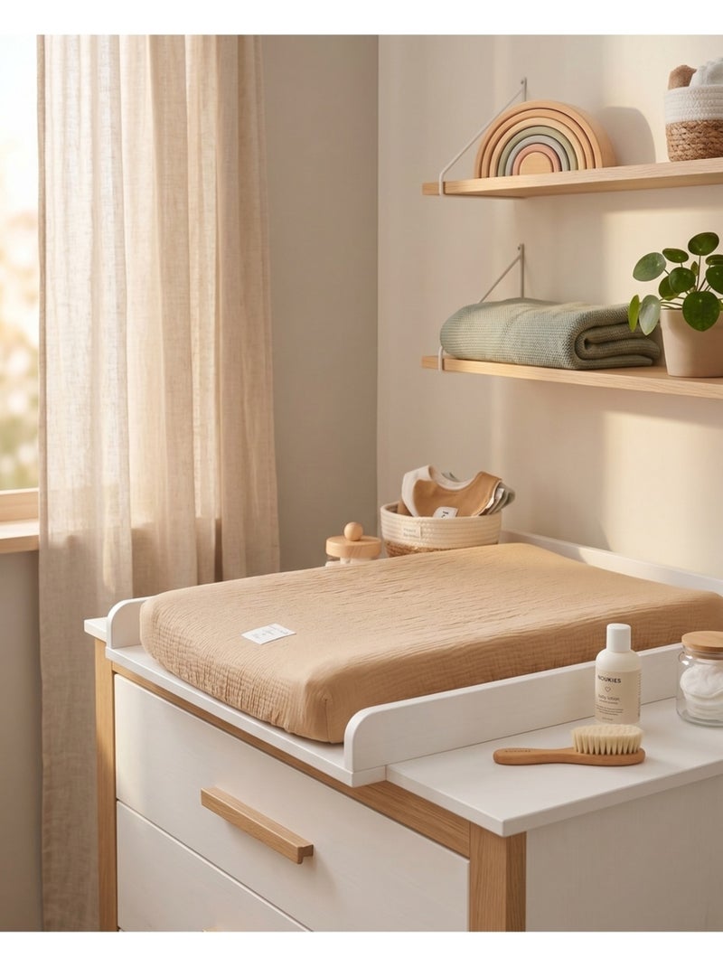 Housse de matelas à langer - coton bio noukie's Jaune - Kiabi